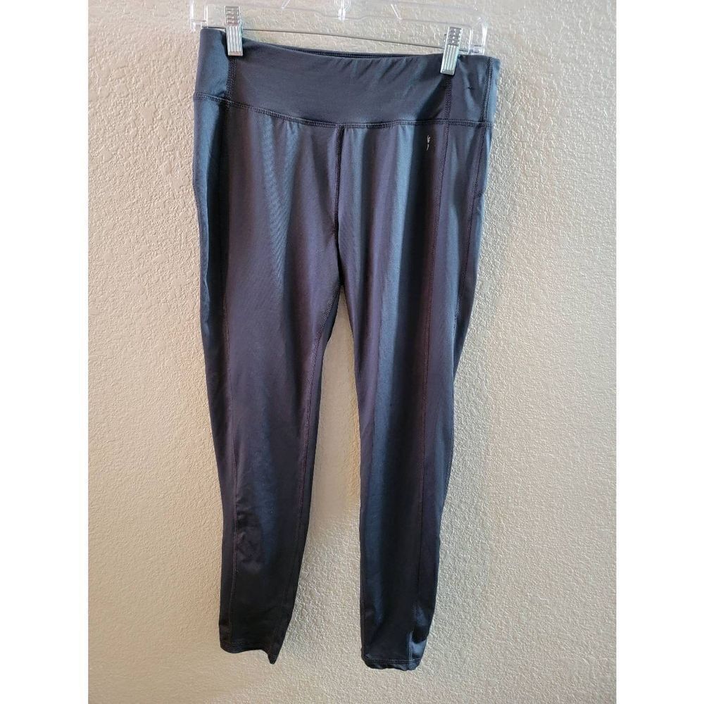 Danskin Now Women's Black Elastic Waist Workout Leggings Size Medium